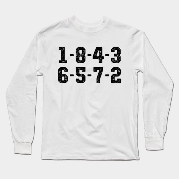 1-8-4-3-6-5-7-2 Long Sleeve T-Shirt by danterjad